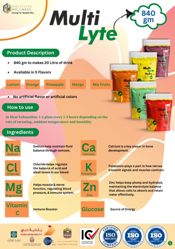 "Multilyte Hydra Mango with Vitamin C & Zinc – 840g" - Image 3