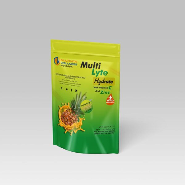 MULTILYTE HYDRATE PINEAPPLE  WITH VITAMIN C AND ZINC- 218 grams for 10 L